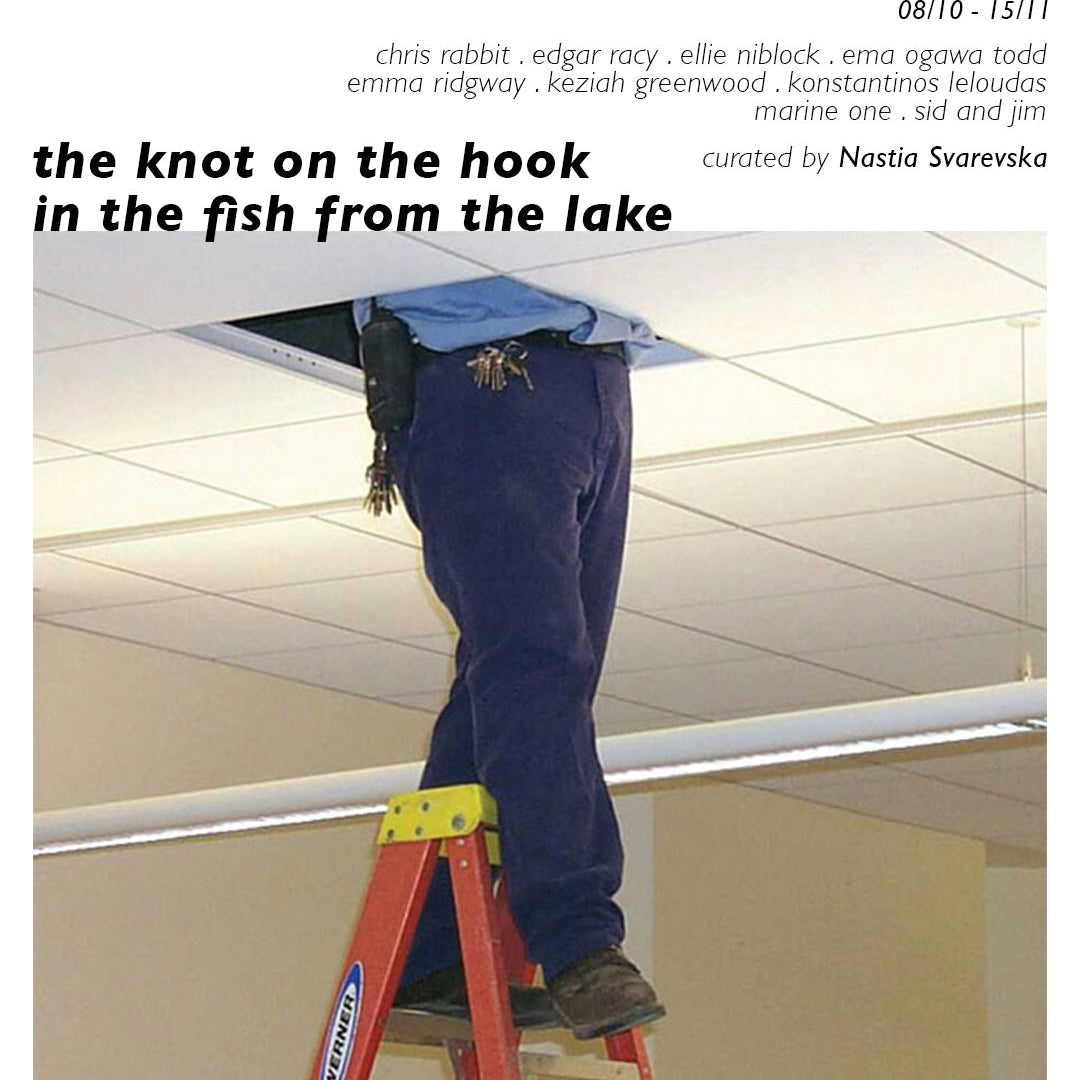the knot on the hook in the fish in the lake