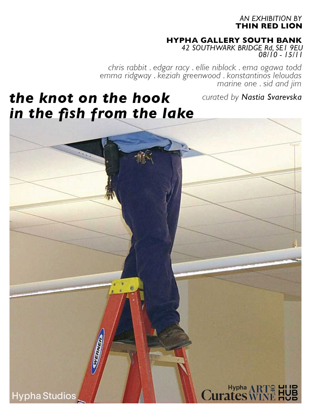 the knot on the hook in the fish in the lake
